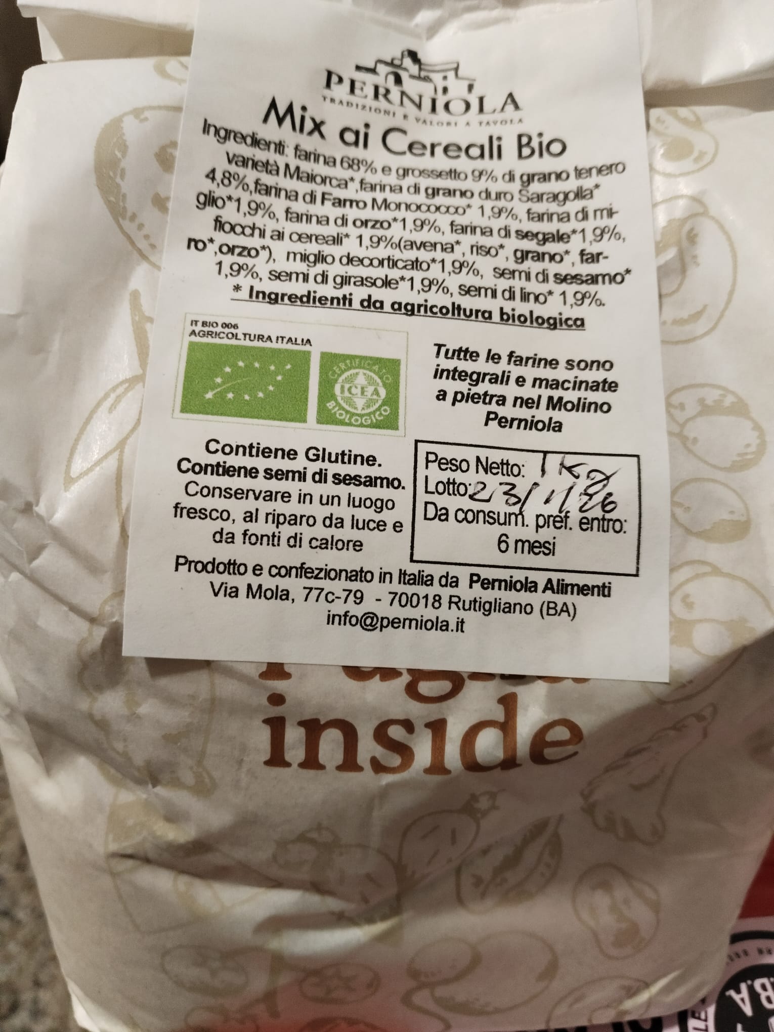 farina Integrale di Mix di cereali e semi