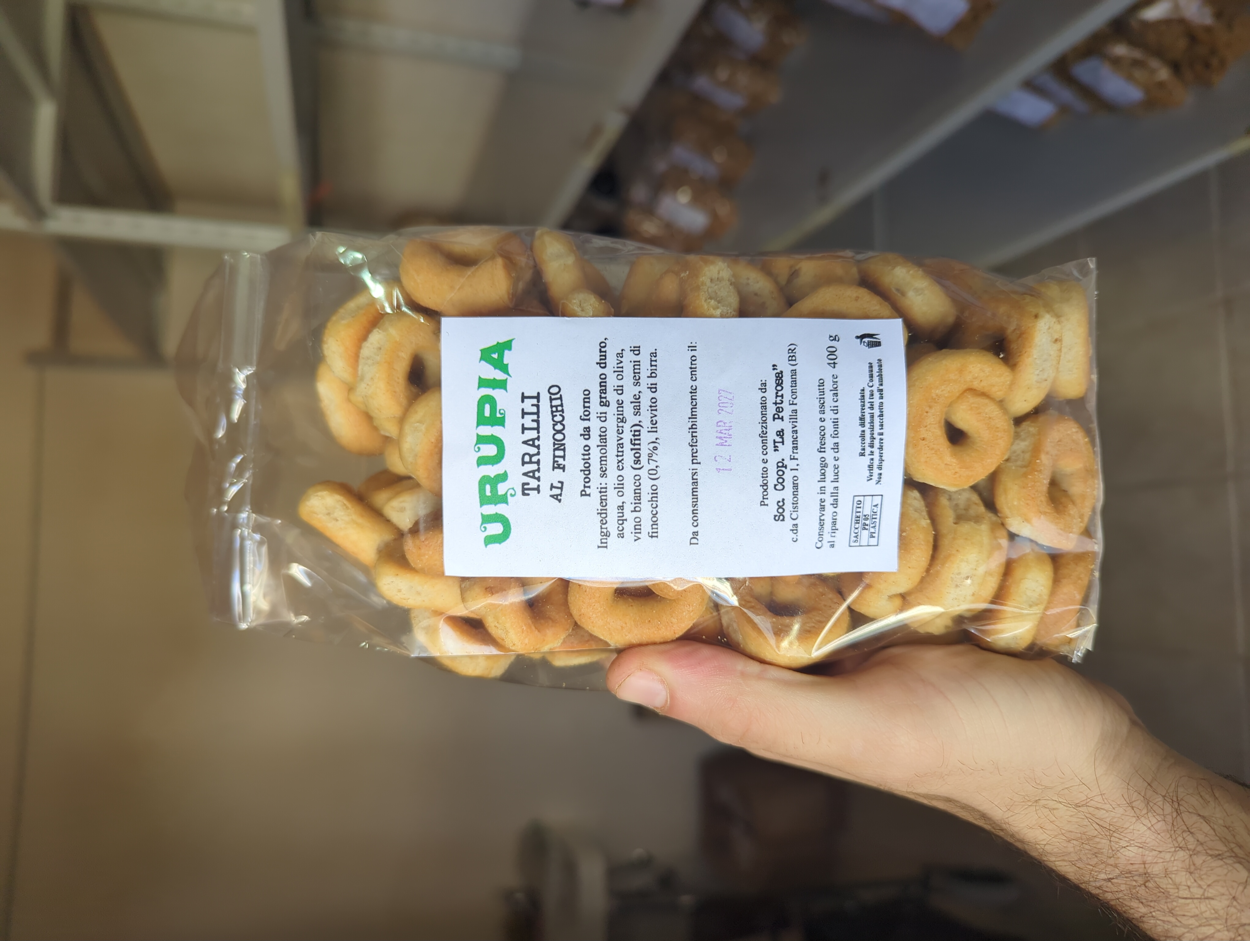 Taralli al finocchio di Urupia
